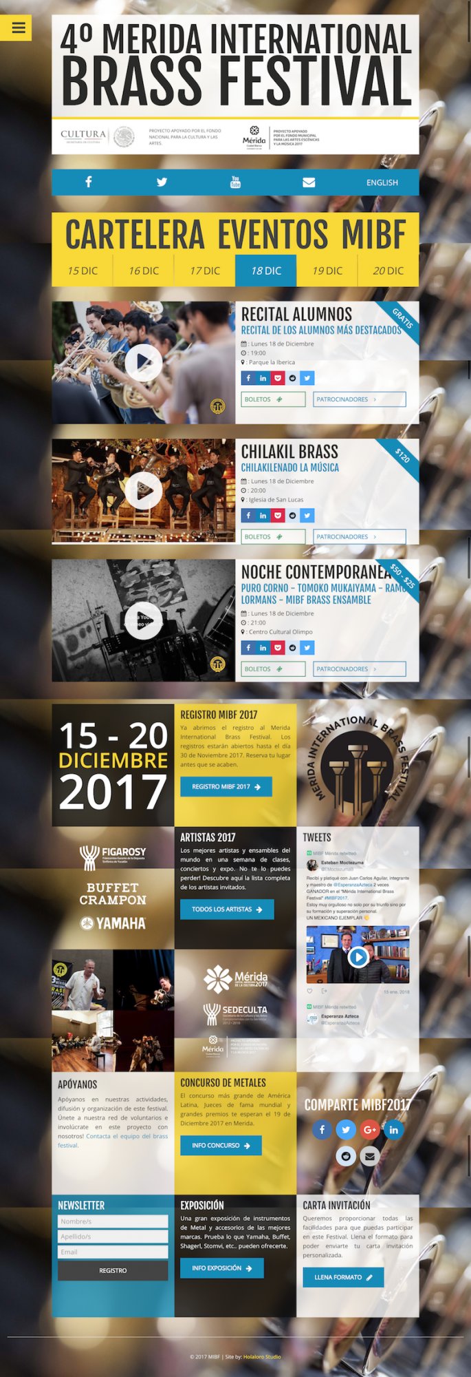 website for a music festival, fresh, young, festival de musica