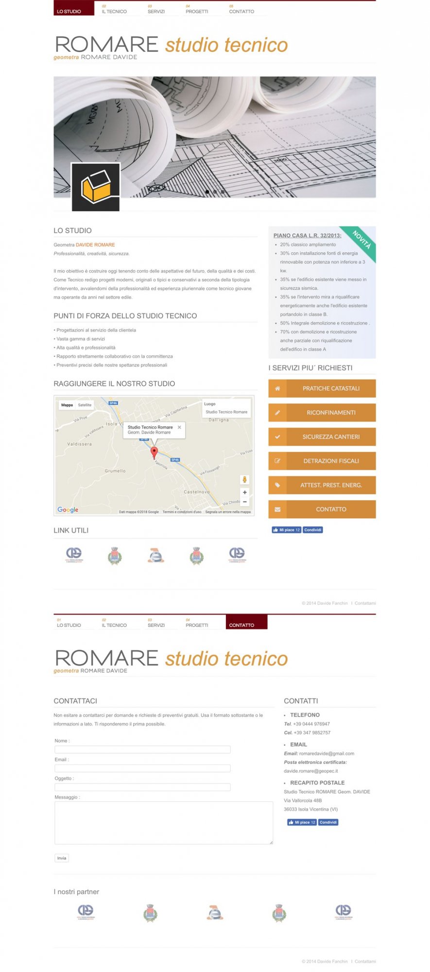 architect studio website, surveyor studio sitio web